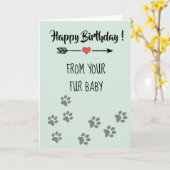 Carte Joyeux anniversaire de Chien Chat Pet Fur Baby (Fleur jaune)