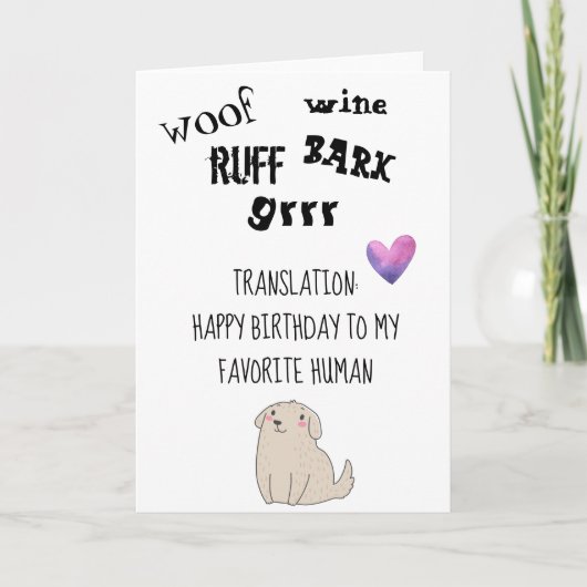 Carte Joyeux Anniversaire De Chien Cute Funny Card (Devant)