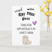 Carte Joyeux Anniversaire De Chien Cute Funny Card (Fleur jaune)