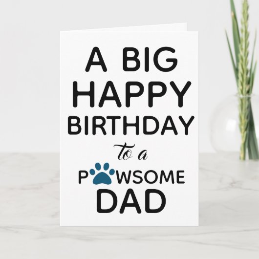 Carte Joyeux anniversaire de chien - Drôle chien papa (Devant)