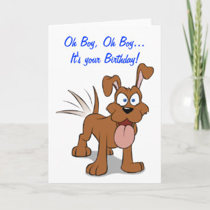 Carte Joyeux anniversaire de chien heureux