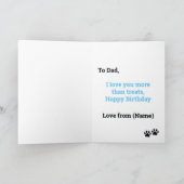 Carte Joyeux anniversaire de chien lumière Fawn Français (Intérieur)