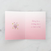 Carte Joyeux anniversaire de Cute Pink (Intérieur)