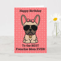 Joyeux Anniversaire de Dog Light Fawn Bouledogue F