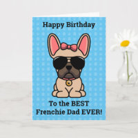 Joyeux Anniversaire de Dog Light Fawn Bouledogue F