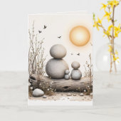 Carte Joyeux anniversaire de famille (Fleur jaune)