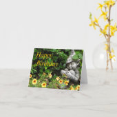 Carte Joyeux anniversaire de Garden Gnome (Fleur jaune)