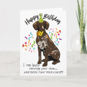 Carte Joyeux anniversaire de German Short Haired Pointer (Devant)