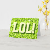 Carte 'Joyeux Anniversaire' de Glitz Lime 'LOL' (Fleur jaune)