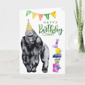 Carte Joyeux Anniversaire de Gorilla (Devant)