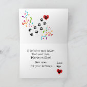 Carte Joyeux anniversaire de Great Dane Chien Buddy Chau (Intérieur)