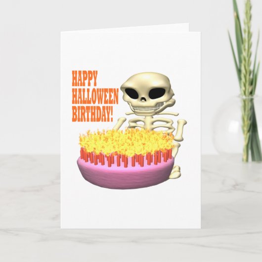 Carte Joyeux anniversaire de Halloween (Devant)