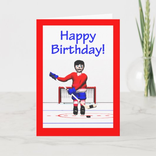 Carte Joyeux anniversaire de hockey (Devant)
