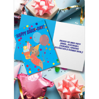Carte Joyeux anniversaire de jappement pour un dachshund