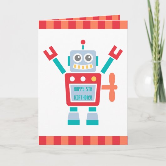 Carte Joyeux anniversaire de jouet mignon vintage de (Devant)