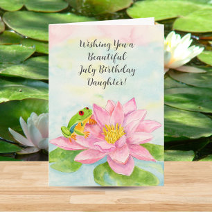 Carte Joyeux anniversaire de juillet pour fille avec nén