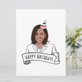 Carte Joyeux anniversaire de Kamala Harris (Debout devant)