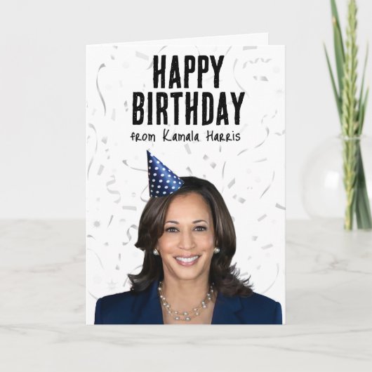 Carte Joyeux anniversaire de Kamala Harris (Devant)
