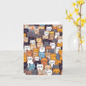 Carte Joyeux anniversaire de Kitty (Fleur jaune)