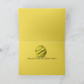 Carte joyeux anniversaire de la collection de softball j (Intérieur)