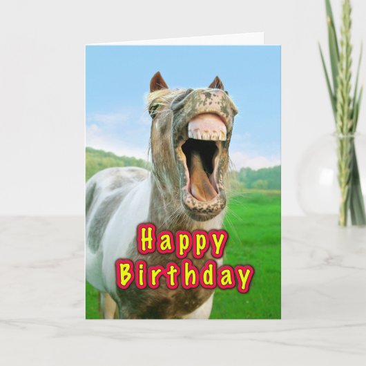 Carte Joyeux anniversaire de la Happy horse (Devant)