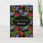 Carte Joyeux Anniversaire de la jungle tropicale jamaïca (Devant)