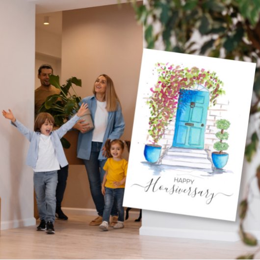 Carte Joyeux anniversaire de la maison aiguillage housiv