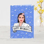 Carte Joyeux Anniversaire de la part d'AOC (Fleur jaune)