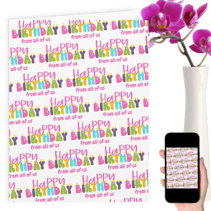 Carte Joyeux Anniversaire de la part de nous tous Bougie