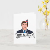 Carte Joyeux Anniversaire de la part du Maire PB (Fleur jaune)