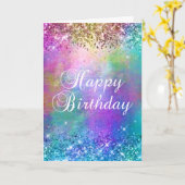 Carte Joyeux anniversaire de la Parties scintillant de s (Fleur jaune)