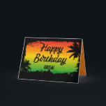 Carte Joyeux anniversaire de la Rasta jamaïcaine<br><div class="desc">Bonne carte de voeux pour rasta anniversaire</div>