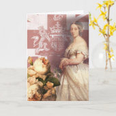 Carte Joyeux anniversaire de la Reine Victoria (Fleur jaune)