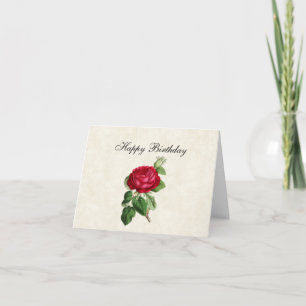 Carte Joyeux anniversaire de la Rose rouge