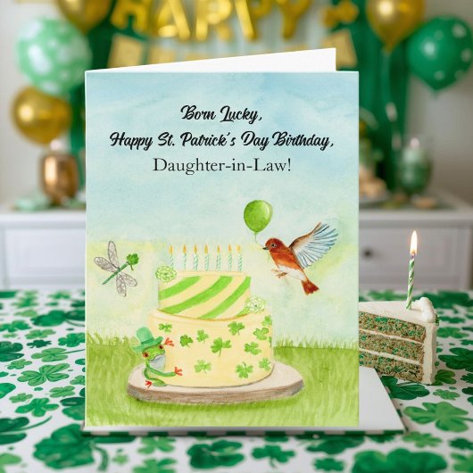 Carte Joyeux anniversaire de la Saint-Patrick à ma belle