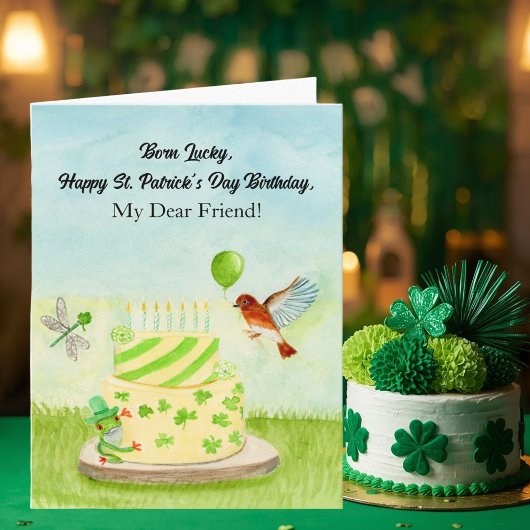 Carte Joyeux anniversaire de la Saint-Patrick à un ami
