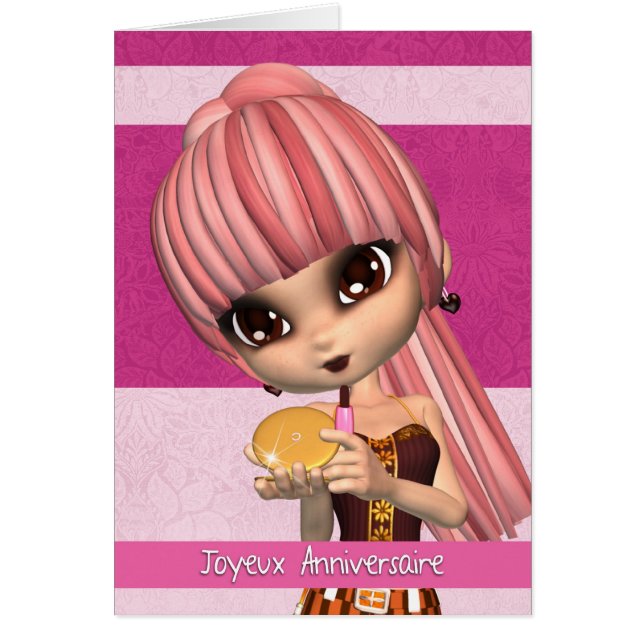 Carte Joyeux Anniversaire de langue française (Devant)