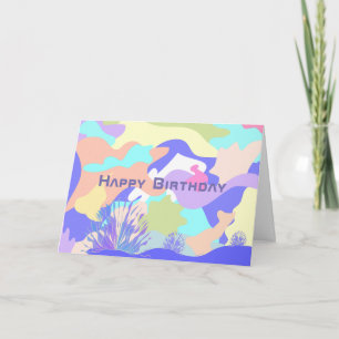 Carte Joyeux anniversaire de l'art moderne Abstrait