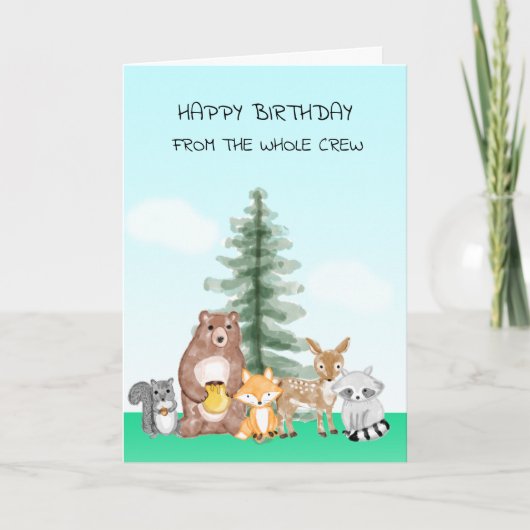 Carte Joyeux anniversaire de l'équipage entier (Devant)