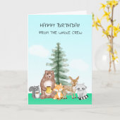 Carte Joyeux anniversaire de l'équipage entier (Fleur jaune)