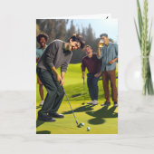 Carte Joyeux Anniversaire De L'Équipe De Golf (Devant)