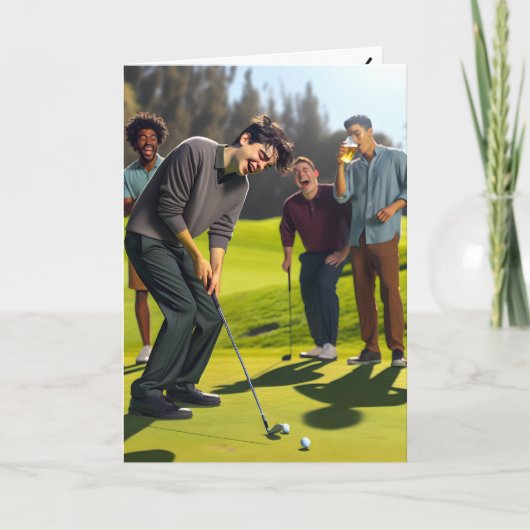 Carte Joyeux Anniversaire De L'Équipe De Golf (Devant)