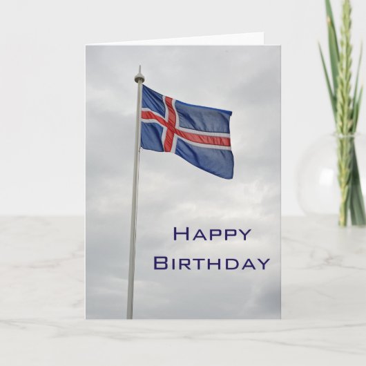 Carte Joyeux anniversaire de l'Icelandic (Devant)