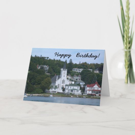 Carte Joyeux anniversaire de l'île Mackinaw (Devant)