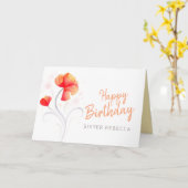 Carte Joyeux anniversaire de l'orage sauvage (Fleur jaune)