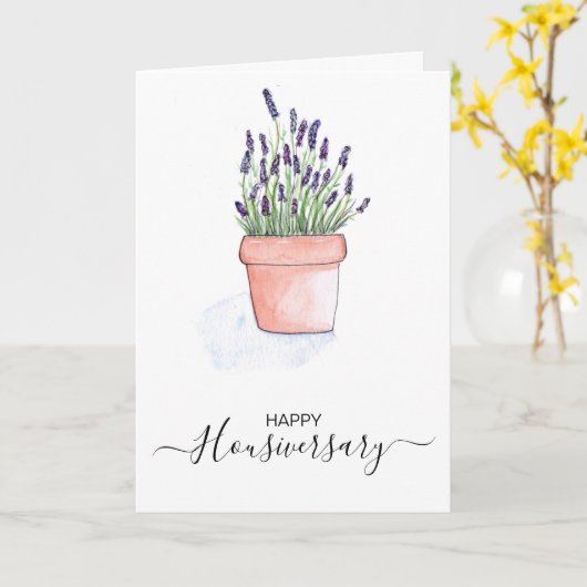 Carte Joyeux anniversaire de maison référencement housiv (Fleur jaune)