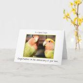 Carte Joyeux Anniversaire de Mariage (Fleur jaune)