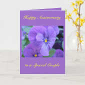 Carte Joyeux Anniversaire de Mariage (Fleur jaune)