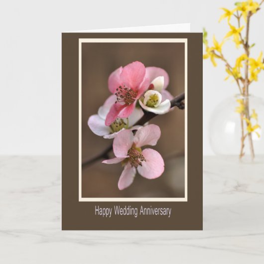 Carte Joyeux Anniversaire de Mariage (Fleur jaune)