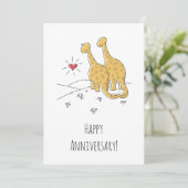 Carte Joyeux Anniversaire de Mariage Dinosaures Ma (Debout devant)